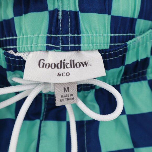 Goodfellow & Co Checkered Swim Trunk Short Men M Blue Beach Vacation Pool Resort - Picture 3 of 15